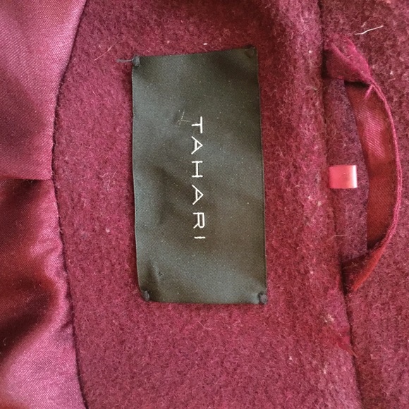 Tahari wool blend ruffle coat - Picture 5 of 8